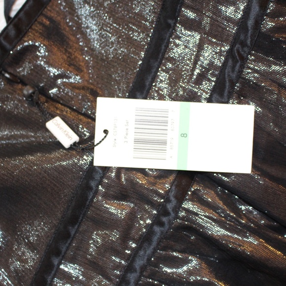 Calvin Klein, Y2K black metallic babydoll top - Picture 8 of 11